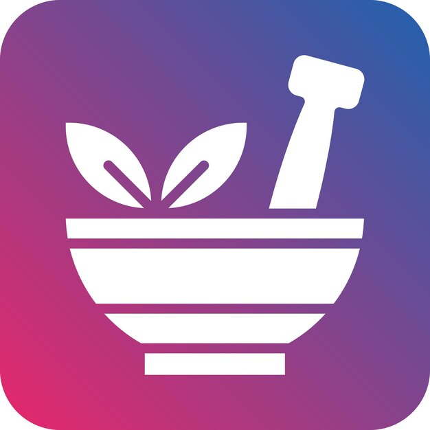 Estilo de icono de tratamiento herbal de diseño vectorial