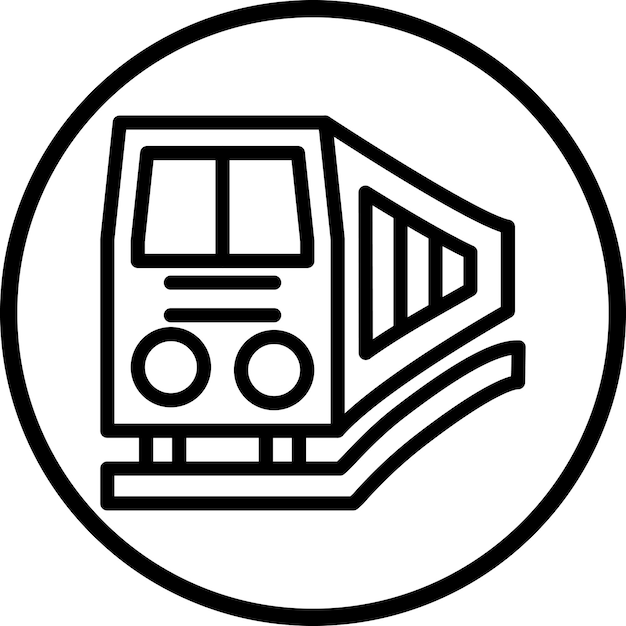 Estilo del icono del tren de diseño vectorial