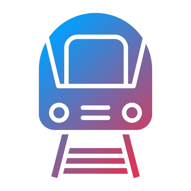 Estilo del icono del tren de diseño vectorial