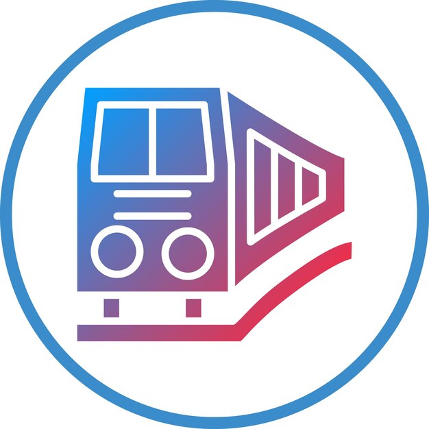 Estilo del icono del tren de diseño vectorial