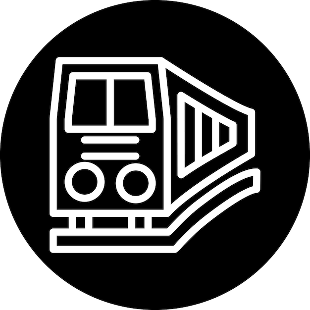 Estilo del icono del tren de diseño vectorial