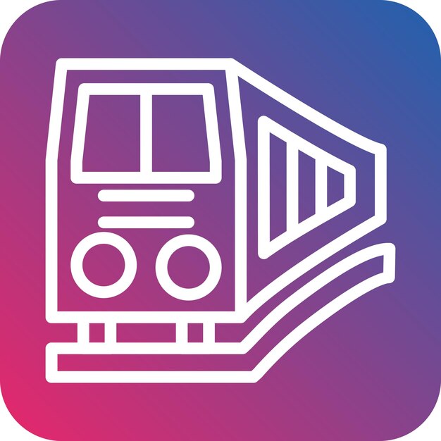 Estilo del icono del tren de diseño vectorial