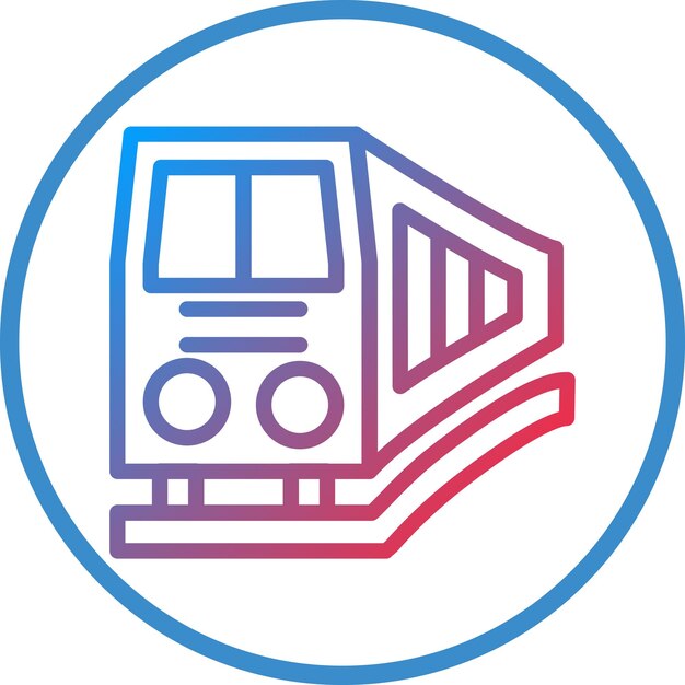Estilo del icono del tren de diseño vectorial