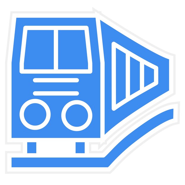 Estilo del icono del tren de diseño vectorial