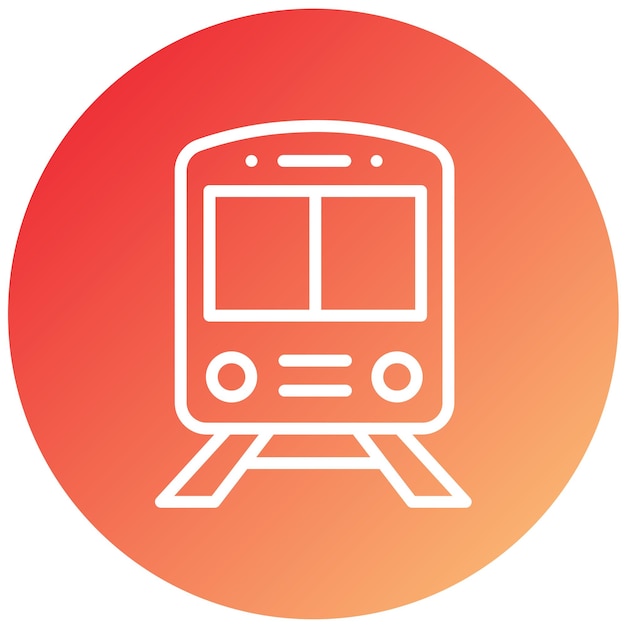 Estilo del icono del tren de diseño vectorial