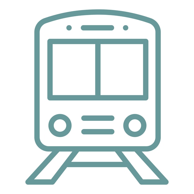Estilo del icono del tren de diseño vectorial