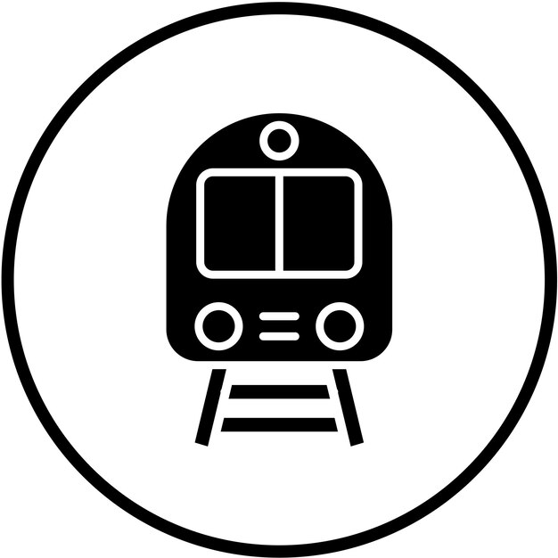 Estilo del icono del tren de diseño vectorial