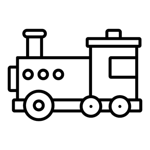 Estilo del icono del tren de juguete