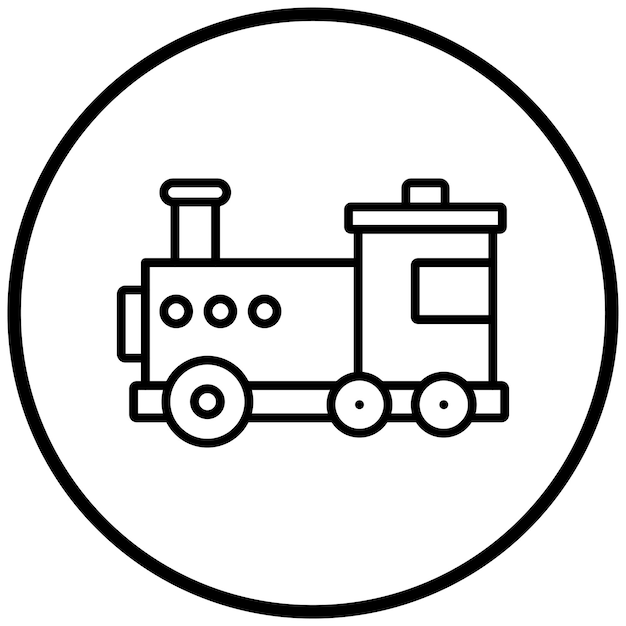 Estilo del icono del tren de juguete