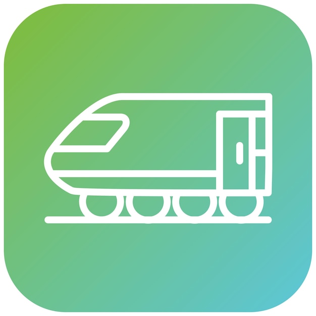 Estilo del icono del tren de mercancías de diseño vectorial