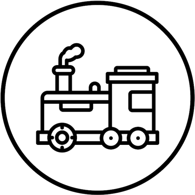 Estilo de icono de tren de vapor de diseño vectorial