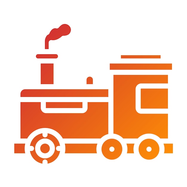 Estilo de icono de tren de vapor de diseño vectorial