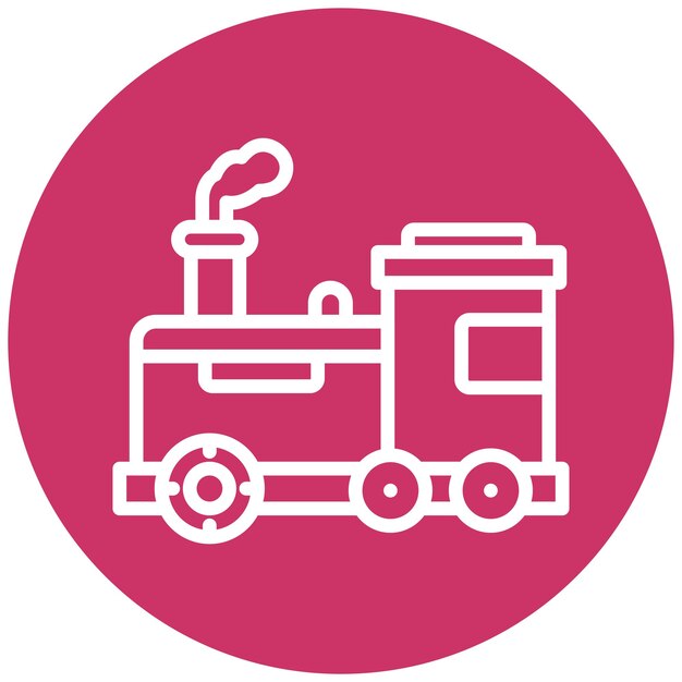 Estilo de icono de tren de vapor de diseño vectorial