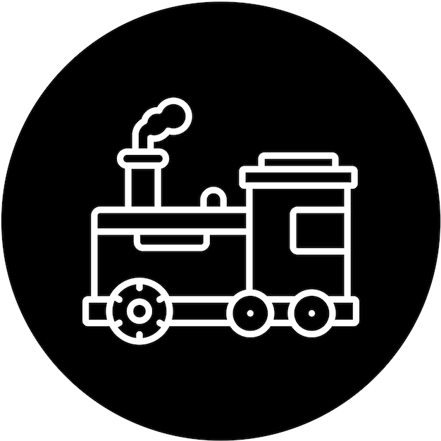 Estilo de icono de tren de vapor de diseño vectorial