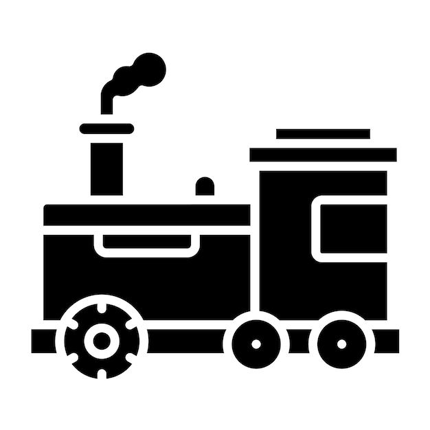 Estilo de icono de tren de vapor de diseño vectorial