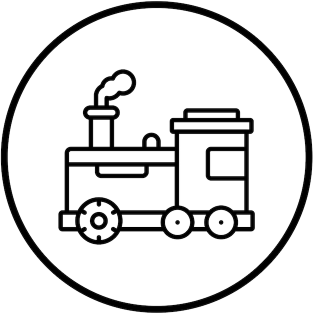 Estilo de icono de tren de vapor de diseño vectorial