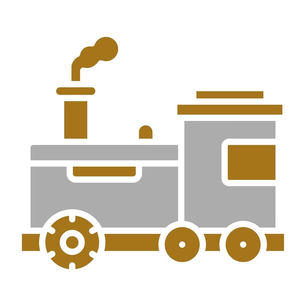 Estilo de icono de tren de vapor de diseño vectorial