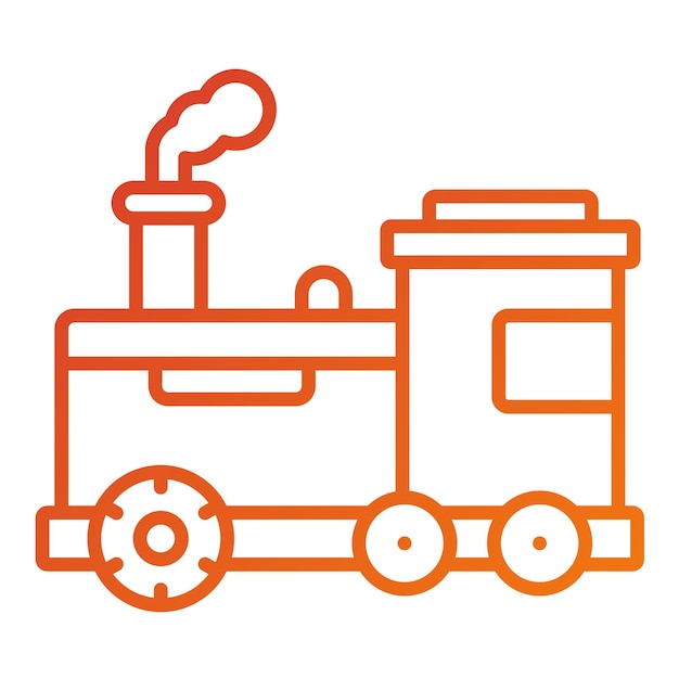 Estilo de icono de tren de vapor de diseño vectorial