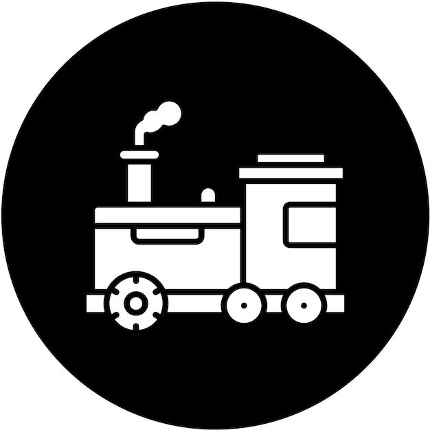 Estilo de icono de tren de vapor de diseño vectorial