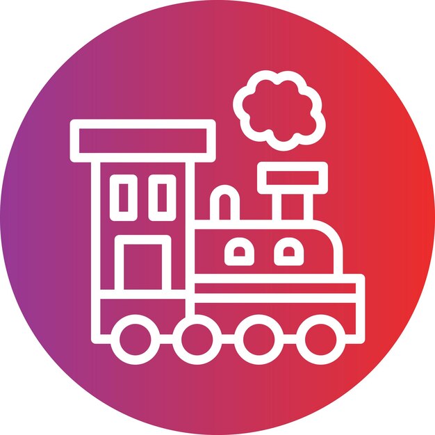 Estilo del icono del tren de vapor