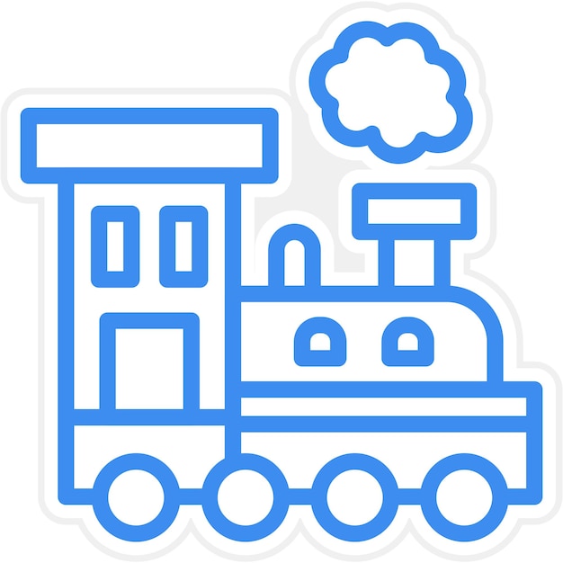 Estilo del icono del tren de vapor
