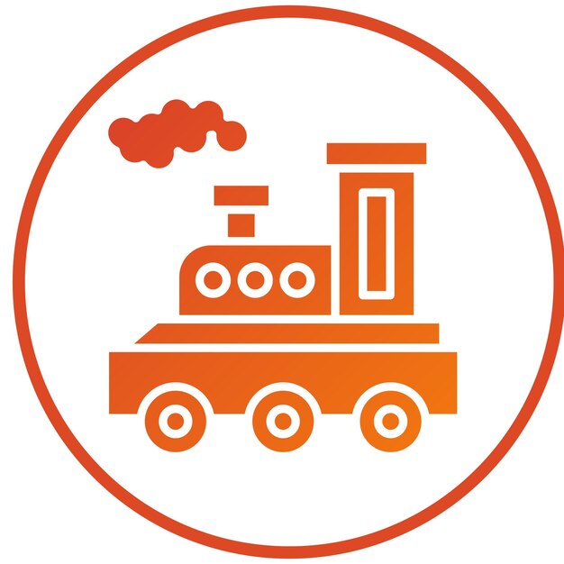 Estilo del icono del tren de vapor