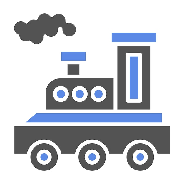 Vector estilo del icono del tren de vapor