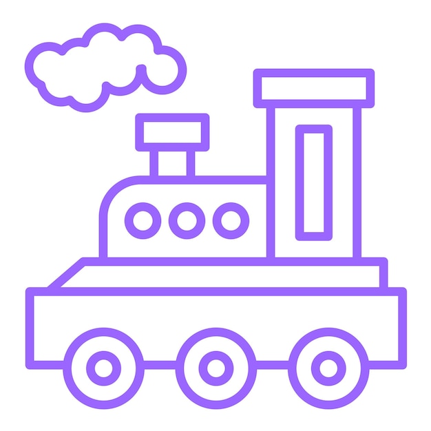 Estilo del icono del tren de vapor