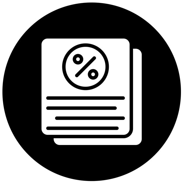 Estilo del icono de tributación del diseño vectorial