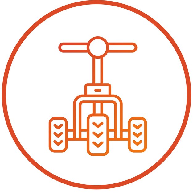 Estilo del icono del triciclo de diseño vectorial