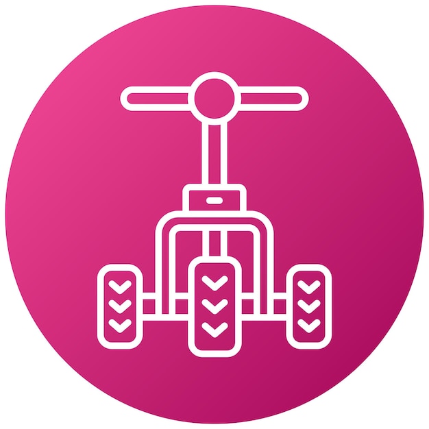 Estilo del icono del triciclo de diseño vectorial