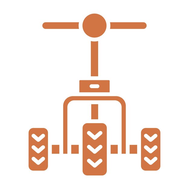 Estilo del icono del triciclo de diseño vectorial