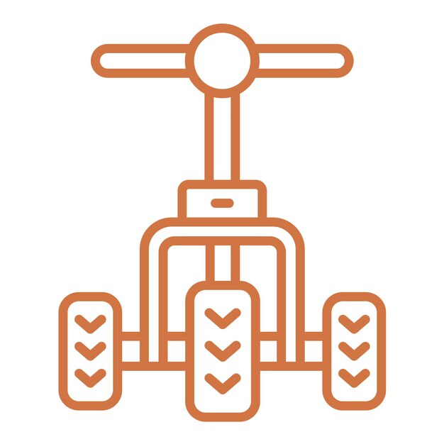 Estilo del icono del triciclo de diseño vectorial