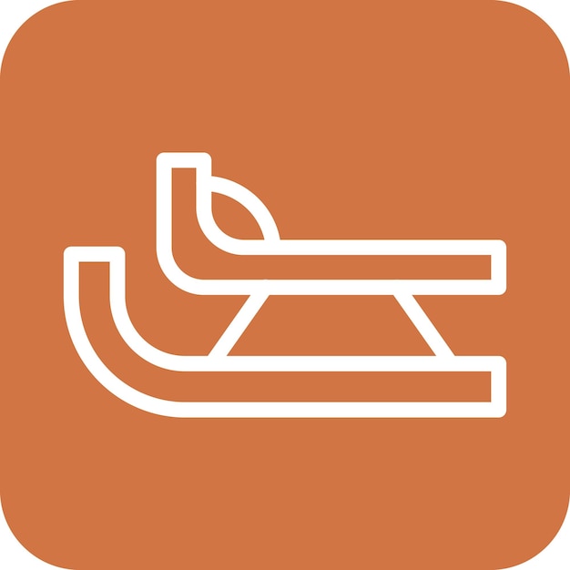Estilo del icono del trineo de diseño vectorial