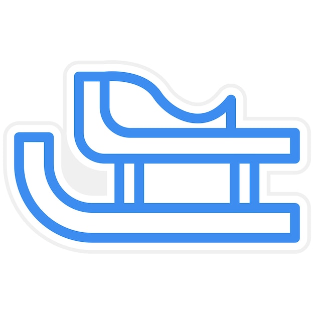 Estilo del icono del trineo de diseño vectorial