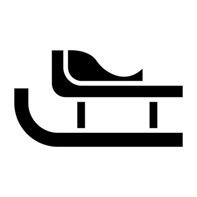 Estilo del icono del trineo de diseño vectorial