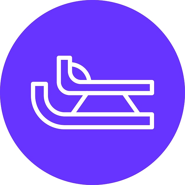 Estilo del icono del trineo de diseño vectorial