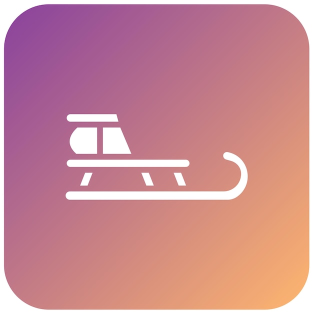 Estilo del icono del trineo de diseño vectorial