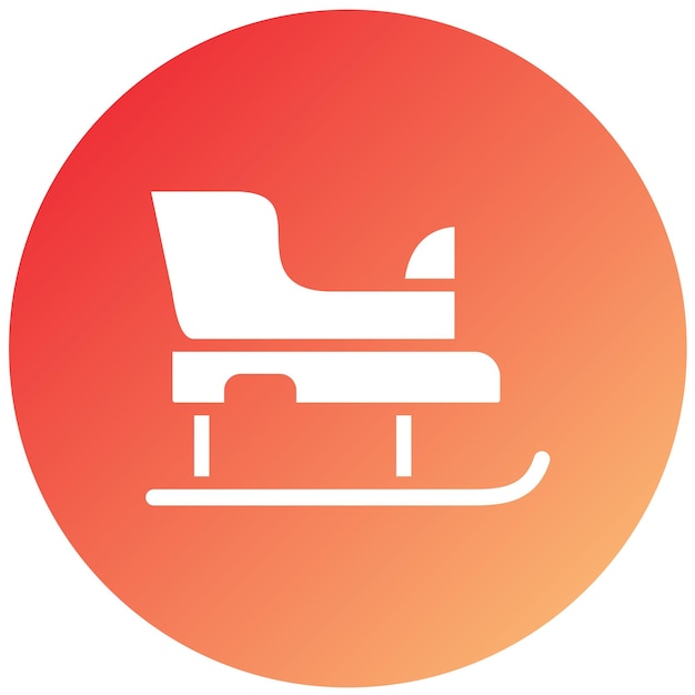 Estilo del icono del trineo de diseño vectorial