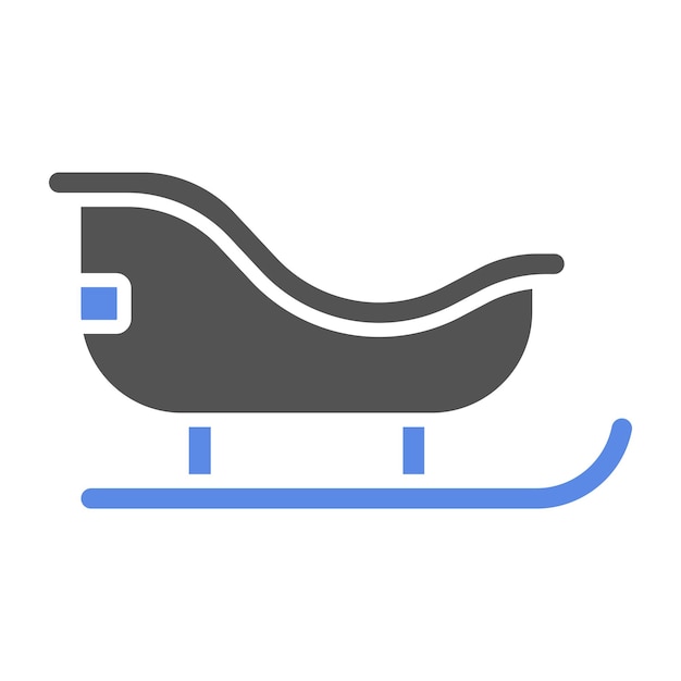 Estilo del icono del trineo de diseño vectorial