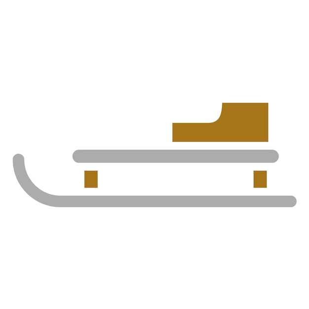 Estilo del icono del trineo de diseño vectorial