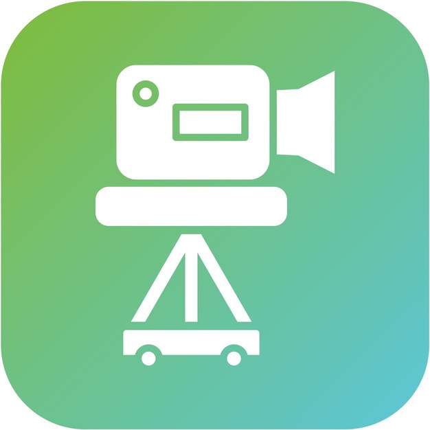 Estilo del icono del trípode de la cámara de diseño vectorial