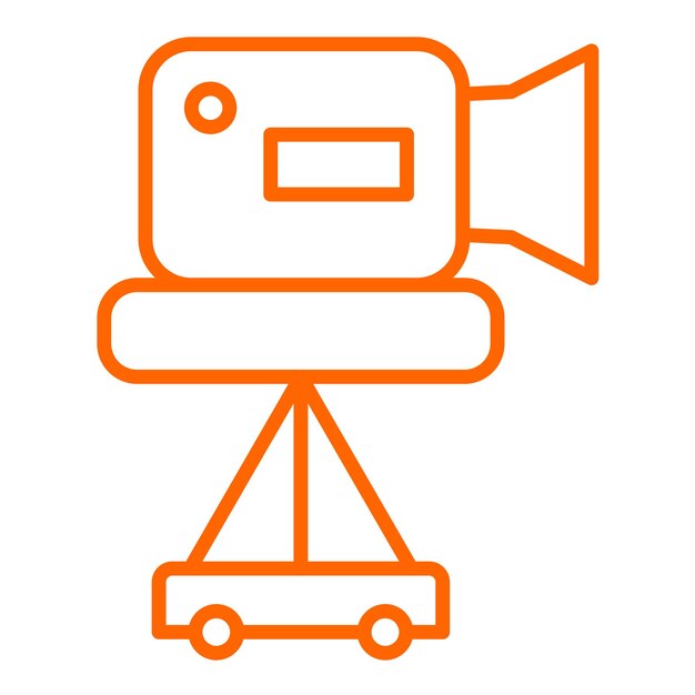 Estilo del icono del trípode de la cámara de diseño vectorial