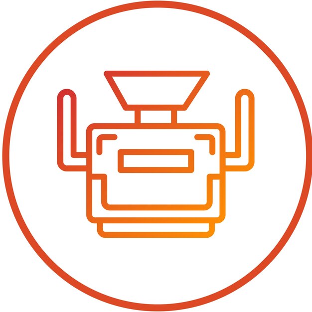 Estilo del icono del triturador de latas de diseño vectorial
