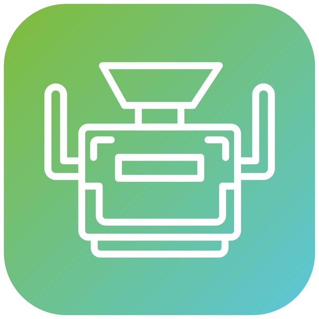 Estilo del icono del triturador de latas de diseño vectorial