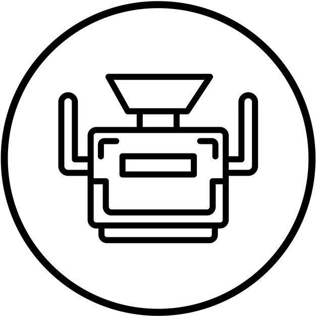Estilo del icono del triturador de latas de diseño vectorial