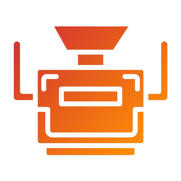 Estilo del icono del triturador de latas de diseño vectorial