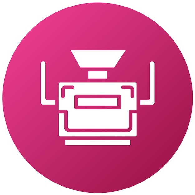 Estilo del icono del triturador de latas de diseño vectorial