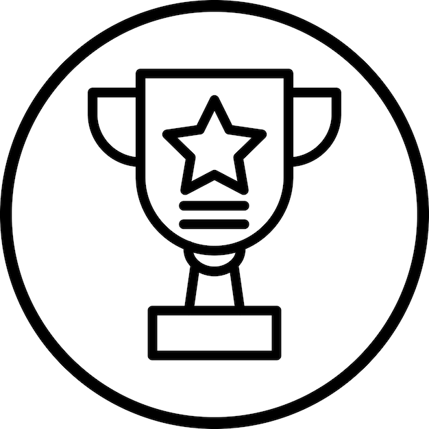Estilo del icono del trofeo de diseño vectorial