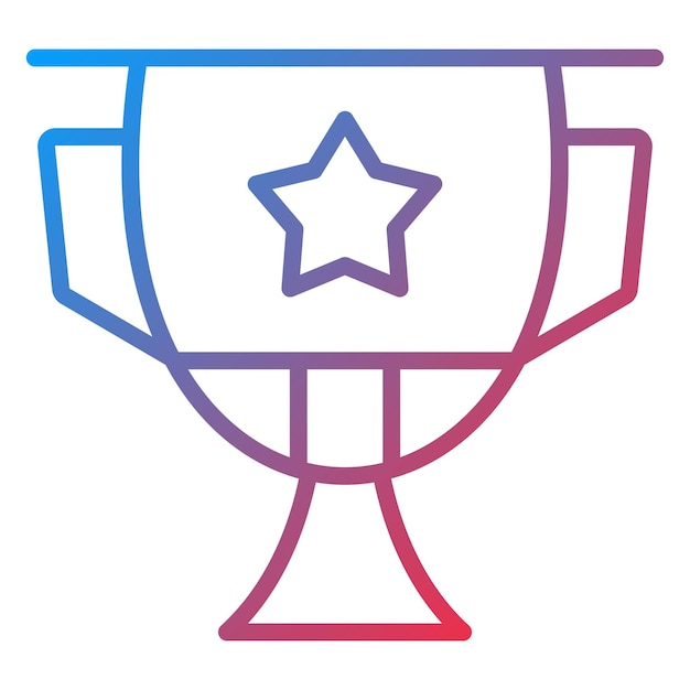 Estilo del icono del trofeo de diseño vectorial